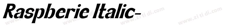 Raspberie Italic字体转换